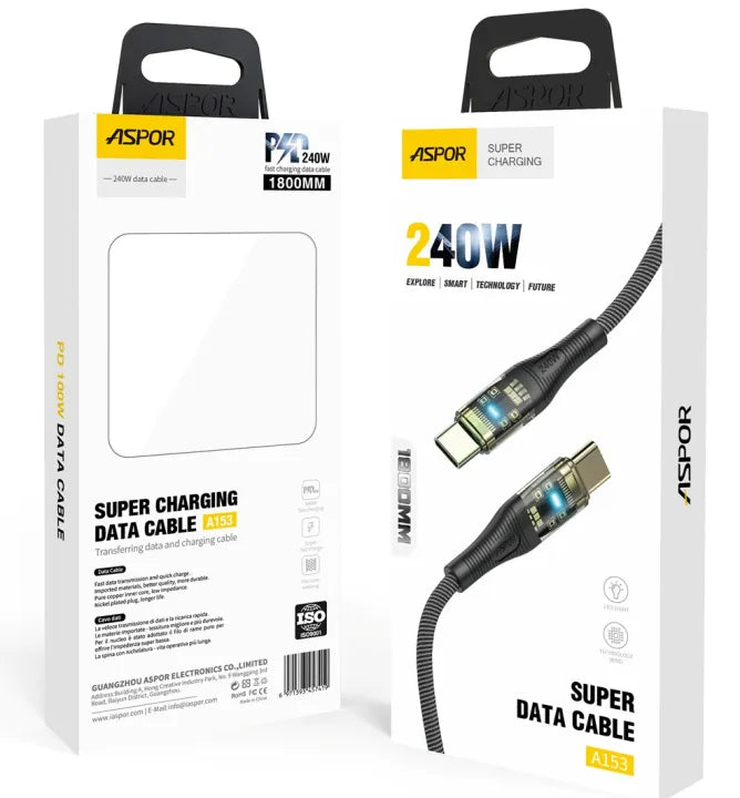 ASPOR A013 240W C TO C 2M DATA CABLE ASPOR A013 240W C TO C 2M DATA CABLE